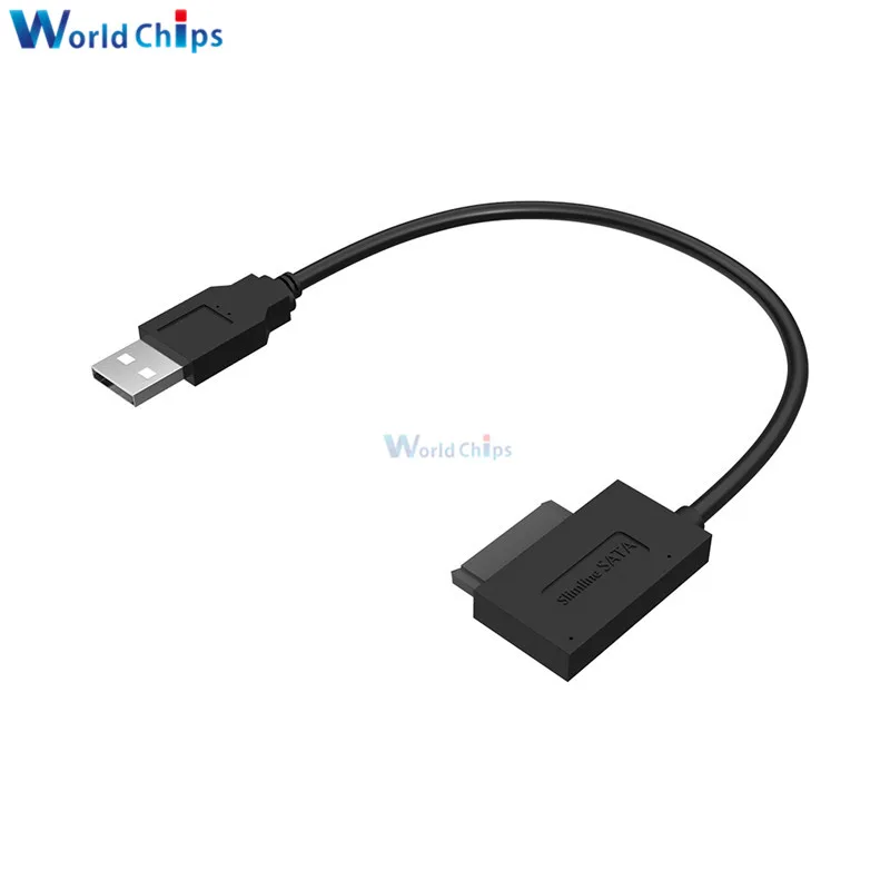 1 шт. USB 2 0 до 7 + 6 13Pin тонкий SATA ноутбук CD/DVD Rom Оптический Кабель адаптер|usb 2.0|usb usbusb usb