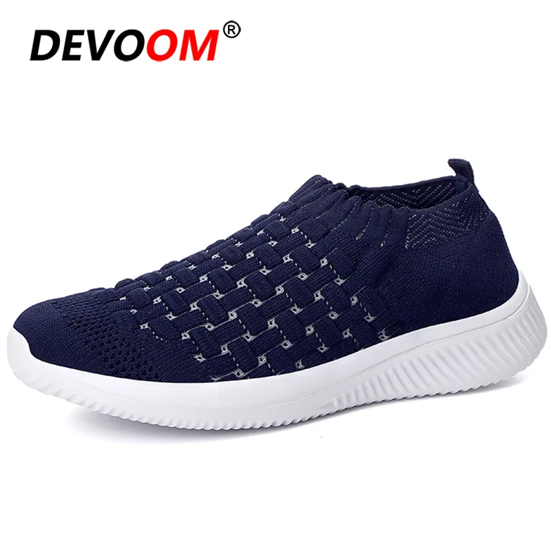 Dark Blue Г., удобные кроссовки унисекс, женские эспадрильи, новые черные кроссовки на плоской подошве без шнуровки, мужская обувь на платформе модные брендовые женские кроссовки - Цвет: Dark Blue