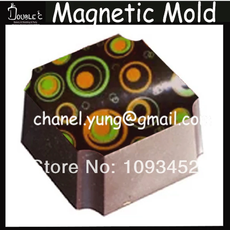 18 чашек квадратной формы шоколада нержавеющей Магнитная форма с переводной лист