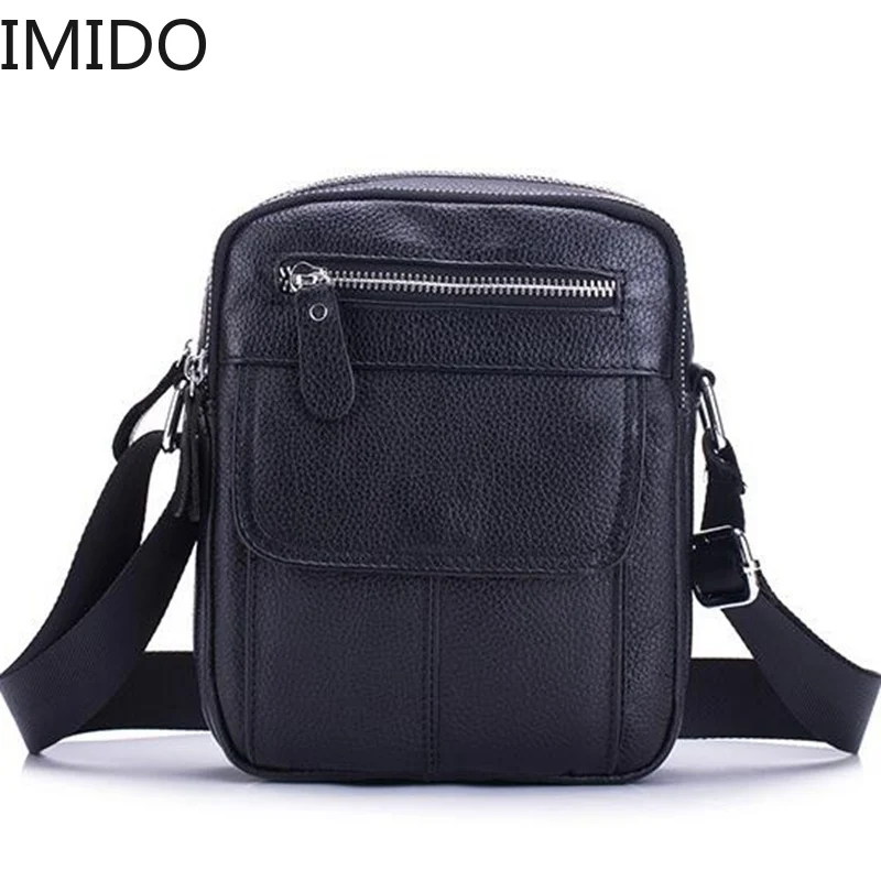 IMIDO новинка 2019 сумка из натуральной кожи мужская мессенджер через плечо