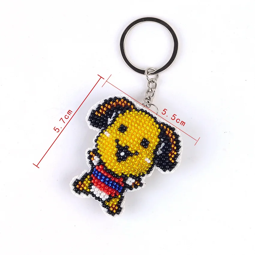 Diy бусины игрушки с вышивкой для детей взрослых щенков крестиком брелок ручной вышивкой высокоточная печать самодельная игрушка подарок