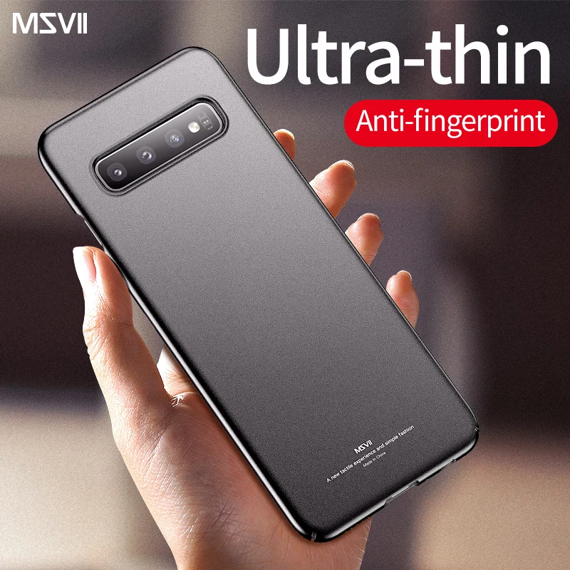Для samsung Galaxy S10 чехол MSVII тонкий PC матовый полный защитный чехол для samsung S10 E Plus чехол S10E S 10 чехол для телефона s