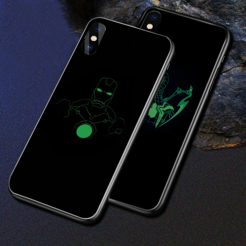 Ciciber Marvel Железный человек Капитан Америка Черная пантера для IPhone 11 Pro XR X XS MAX