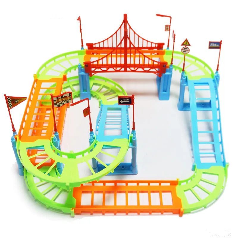 Kitoz волшебный слот с автомобилем красочная сборная мини гоночная трасса DIY