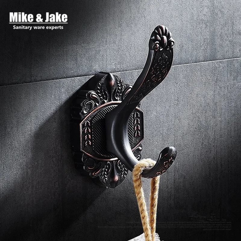 Бесплатная доставка Черный Резной одиночный тканевый крючок настенный для