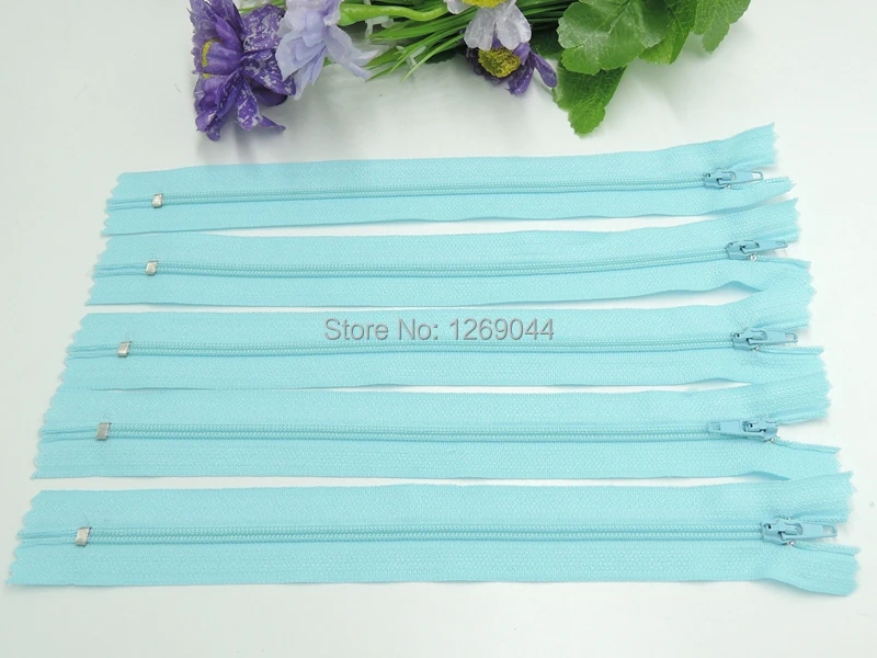 100 шт. небесно-голубого цвета 25 см нейлоновая катушка молнии портмоне