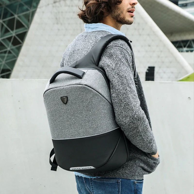 ARCTIC HUNTER Business Travel USB Backpack Men Anti-Theft 15 Inch Laptop Backpack Men's Casual Back Pack Bag Women B00216