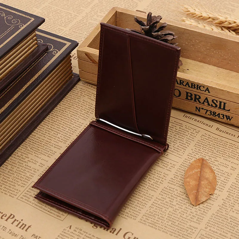 Новый брендовый Роскошный деловой мужской кошелек с зажимом для денег