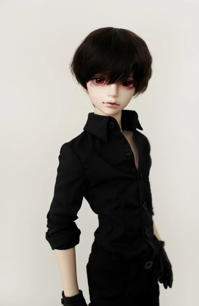 Фото Bjd Кукла одежда костюм черная рубашка + брюки 1/4 1/3 может быть настроен Размер №4
