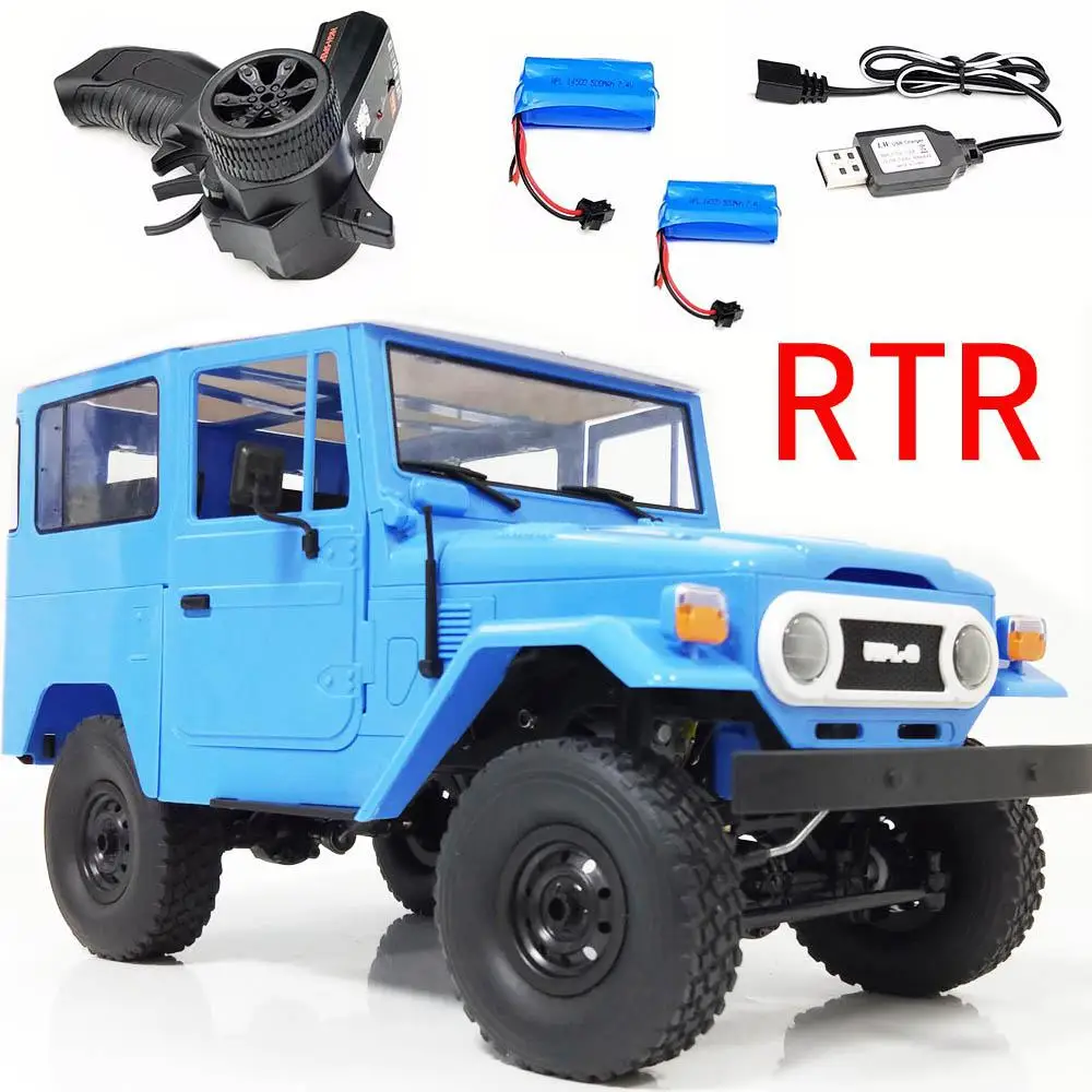 

RCtown WPL C34 1/16 RTR 4WD 2.4G Buggy Crawler Off Road RC Car 2CH Vehicle Models With Head Light Plastic Double Battery