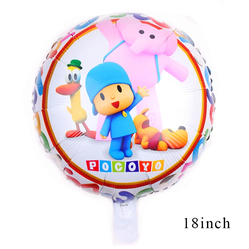 Balloon A x 1 Мультфильм покойо, Элли, Пато Loula, Декоративная скатерть для вечеринки Бумага чашка тарелка шары для детей Дети День рождения поставки AW04 - Цвет: Balloon A x 1