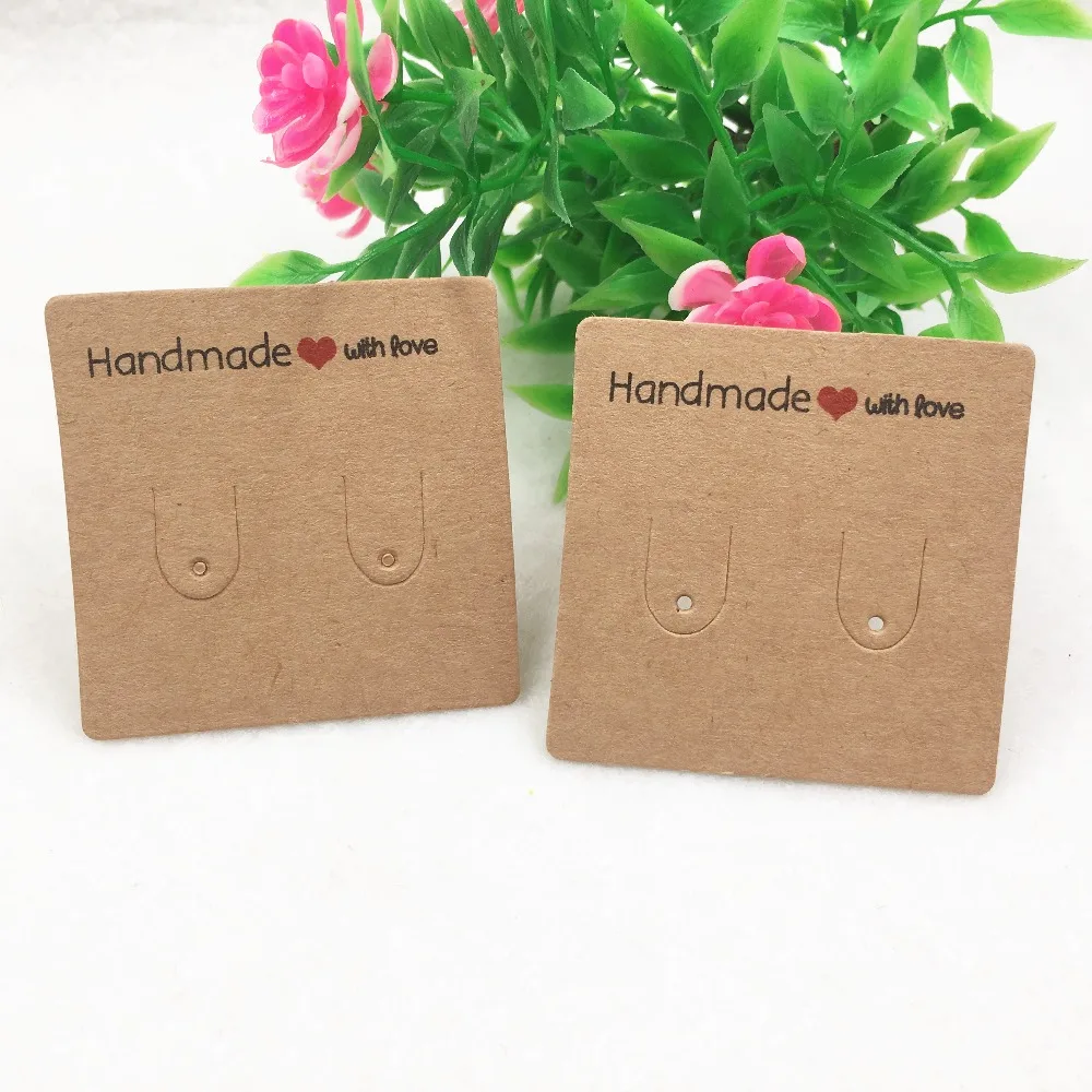 100 шт 5*5 см квадратная форма винтажная крафт-бумага маленькая упаковочная карта