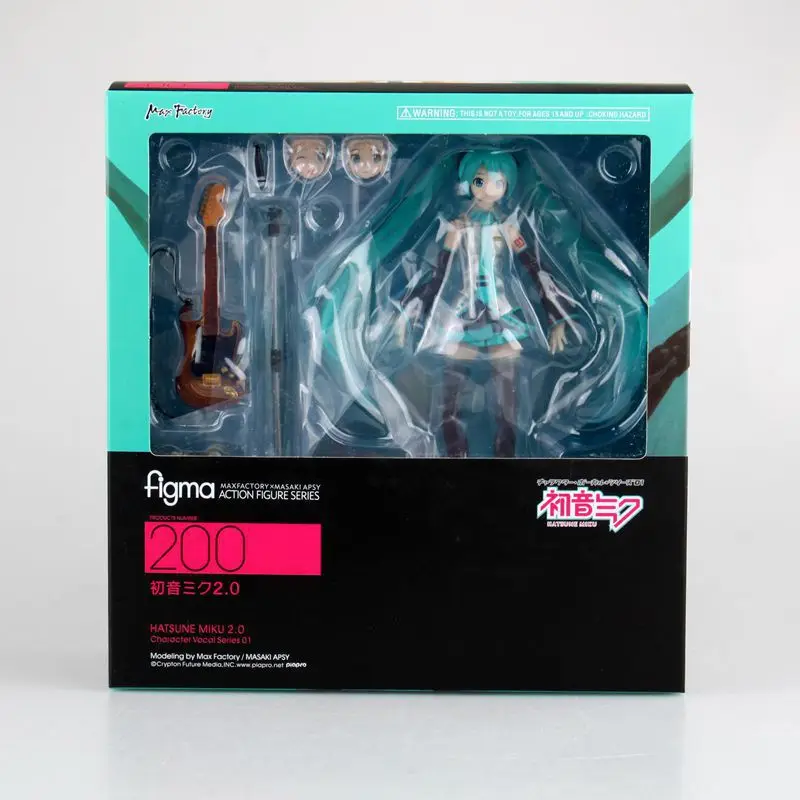 Hatsune Miku фигурки Figma 200 BJD гитара 2 0 Версия 14 см модель игрушки|Игровые и