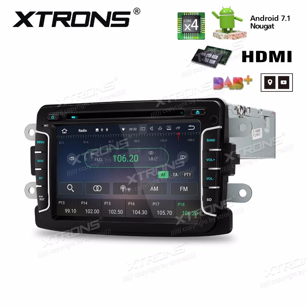 7 &quotчетырехъядерный ОС Android 1 nougat автомобильный DVD для Renault Logan 2012 2017 &amp Dokker Duster 2011