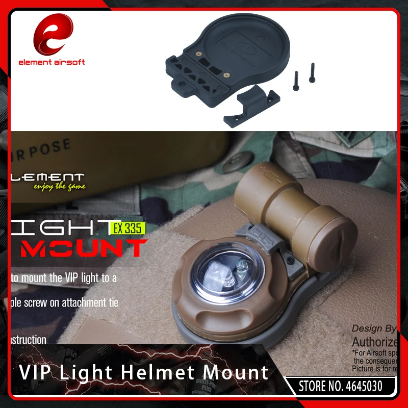 

Element Airsoft Tactical SOS VIP Safety Signal Strobe Light Helmet Mount with Magic Tape Military Hunting Helmet Accessories