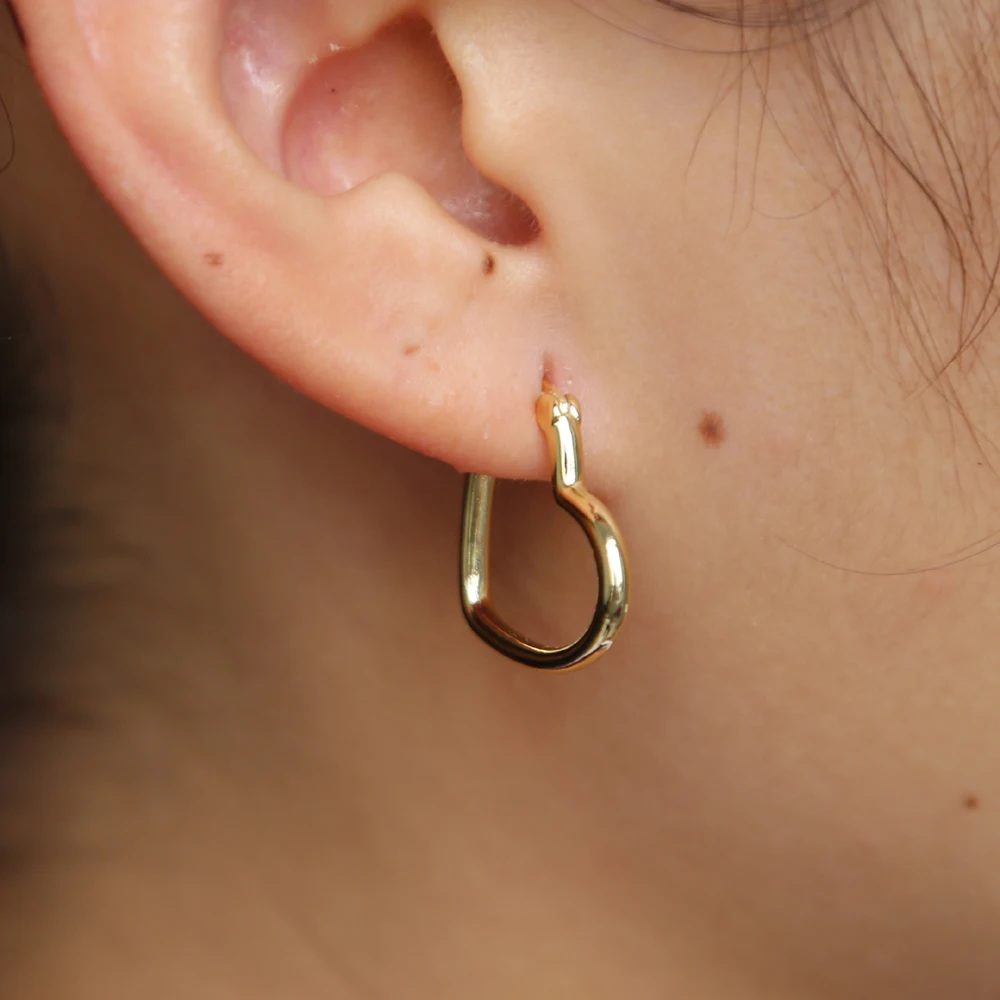 2019 Promotion Earrings Aros Mujer Oreja Earring Dominated Women Jewelry Stylish Peach Color Ornaments Simple Hoop | Украшения и