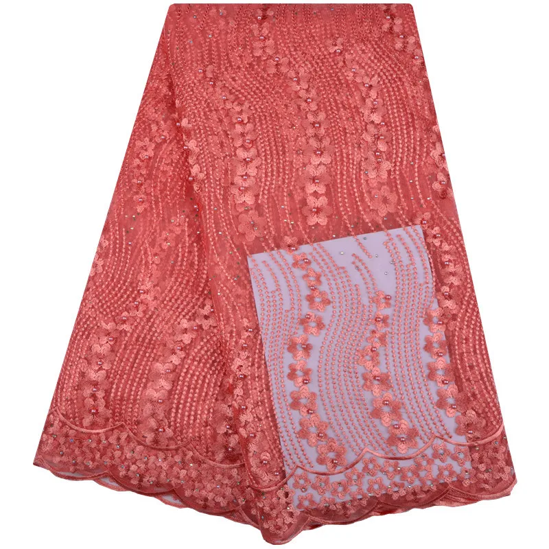 2018 Высокое качество африканская кружевная ткань бирюзовый цвет французская