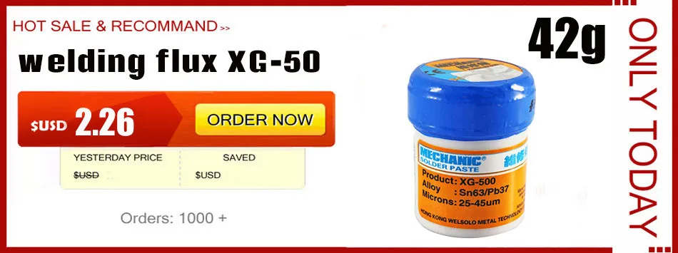 Сварочный поток механик пайки паяльная паста Флюс XG-40 SMD SMT Sn63/Pb37 инструмент