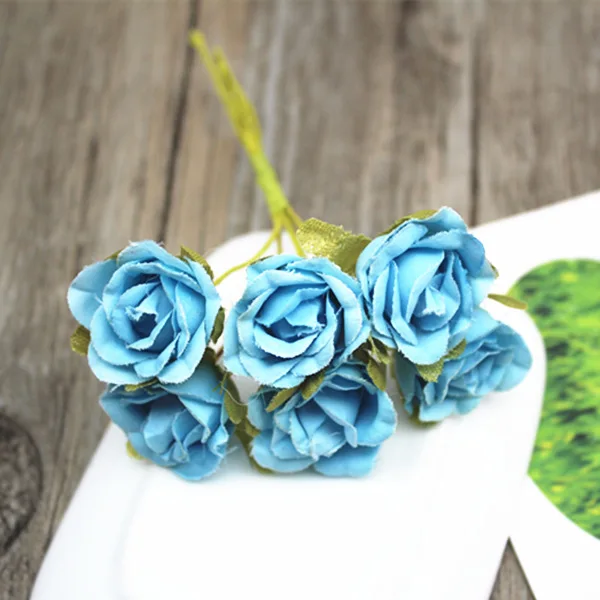 6 шт./букет цветок сливы разных цветов букет из бумаги скрапбукинг искусственные