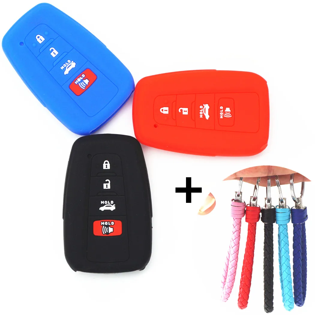 WFMJ силиконовые аксессуары для 4 кнопок задняя крышка 2017 2018 Toyota Camry