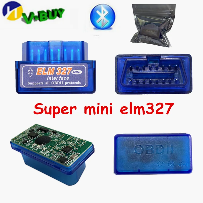 Super MINI ELM327 V2.1 Bluetooth 16Pin OBD сканер работает на Android Torque ELM 327 V 2 1|Диагностические