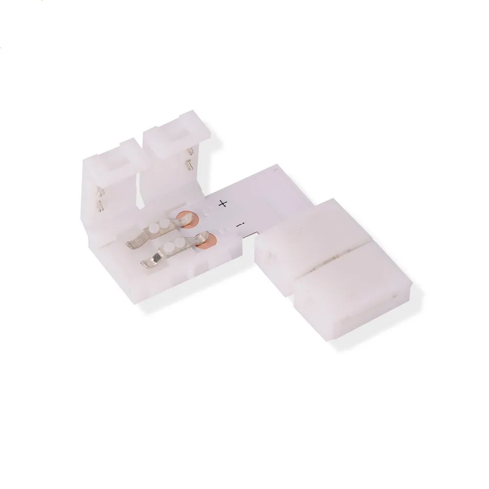 

10pcs Solderless Connector LED Strip Clip, 2 pin Single color LED Strip Connector 8MM/10mm width 5050 /5630 /3528 Light Strips
