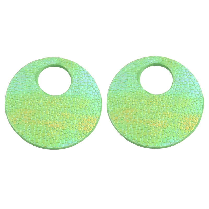 Большие серьги NeeFu WoFu из кожи с эффектом вспышки женские круглые большие