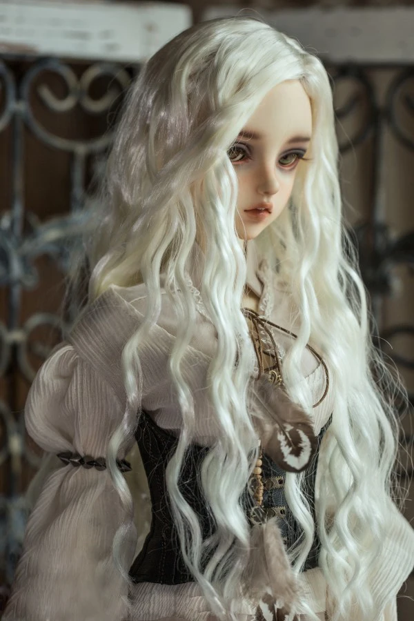 BJD кукла парики имитация мохер для 1/3 1/4 1/6 BJD DD SD MSD YOSD кукла провода длинные вьющиеся парики из натуральных волос аксессуары для куклы