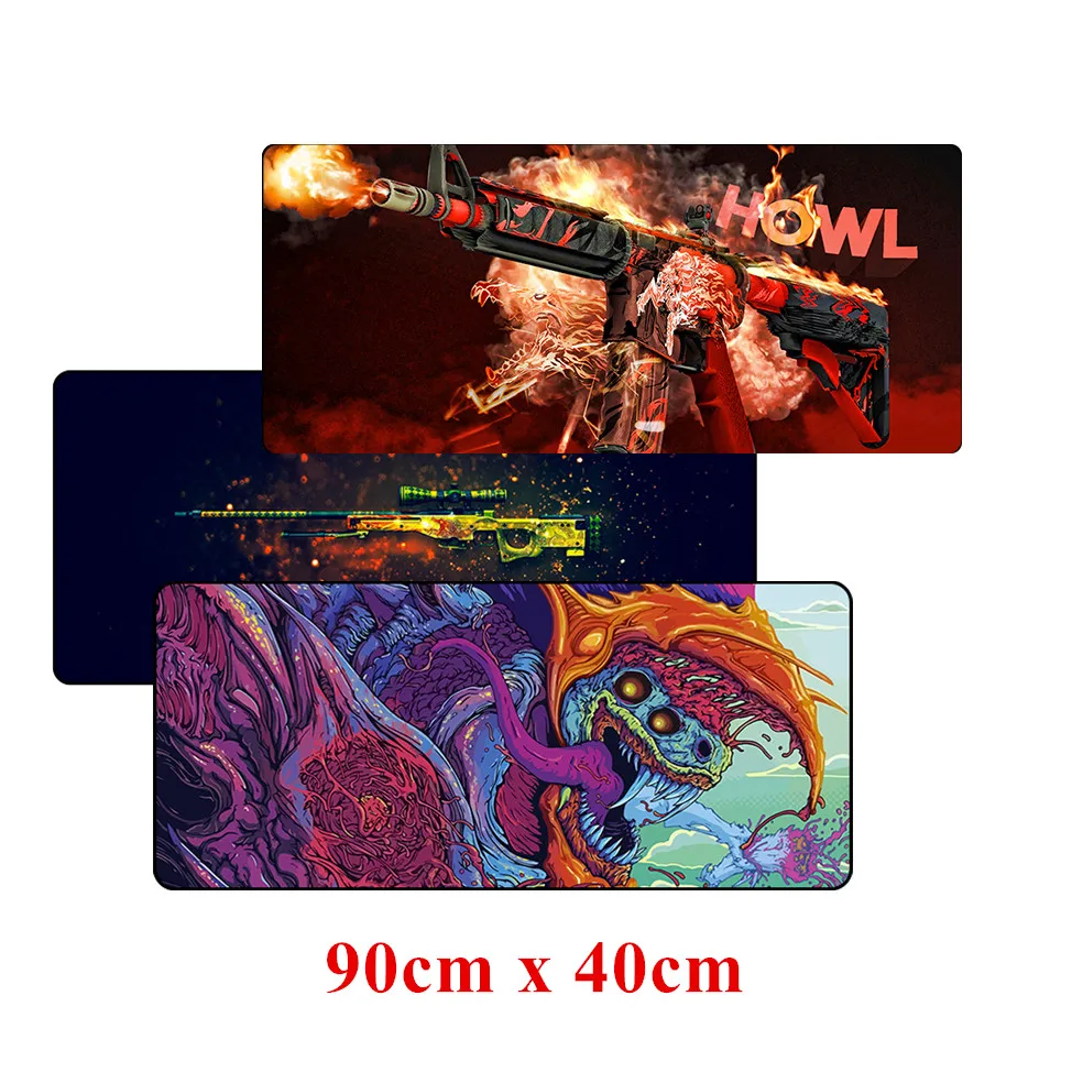 

90cm*40cm large CS:GO gaming mouse pad XXL big game Locking Edge mousepad keyboard desk mat CSGO hyper beast AWP Gamer mouse mat