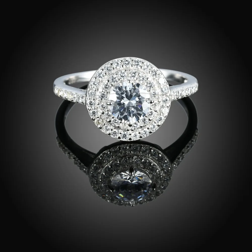 2017 ювелирные изделия Шарм Три Lap инкрустированные дамы кольцо 100% 925 стерлингового