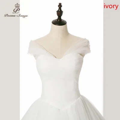 Слоновая кость Стихи песни стиль разный эффект свадебное платье Стиль Vestido de noiva robe de mariee Бальные платья - Цвет: Слоновая кость