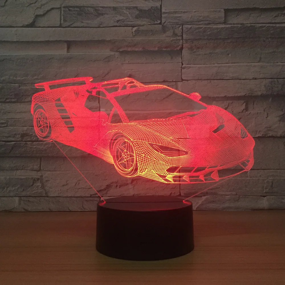 Акриловые 3d лампы для спортивных автомобилей креативные подарки ночные