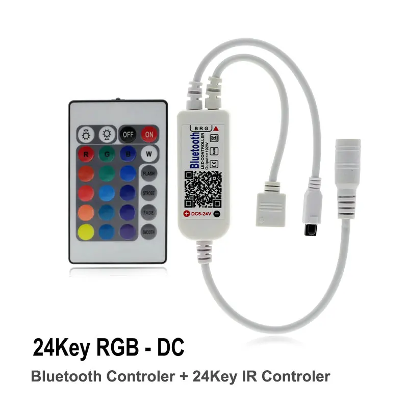 Светодиодный контроллер DC5V 24V Bluetooth RGB RGBW IOS / Android APP для светодиодной