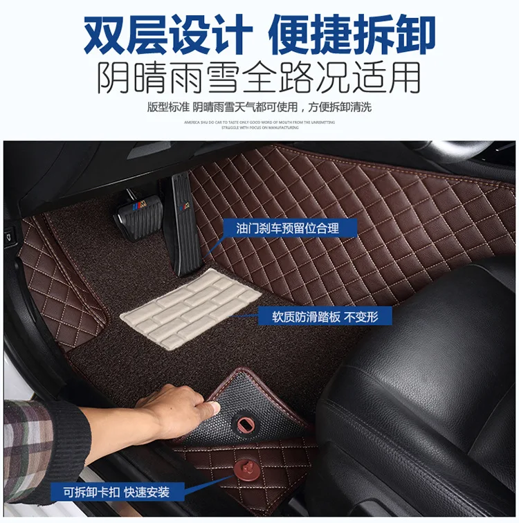 Myfmate автомобильные коврики для Ford Focus Mondeo Transit Custom Fiesta S-MAX Explorer KUGA Escape Mustang Tourneo Edge Everest Fiesta