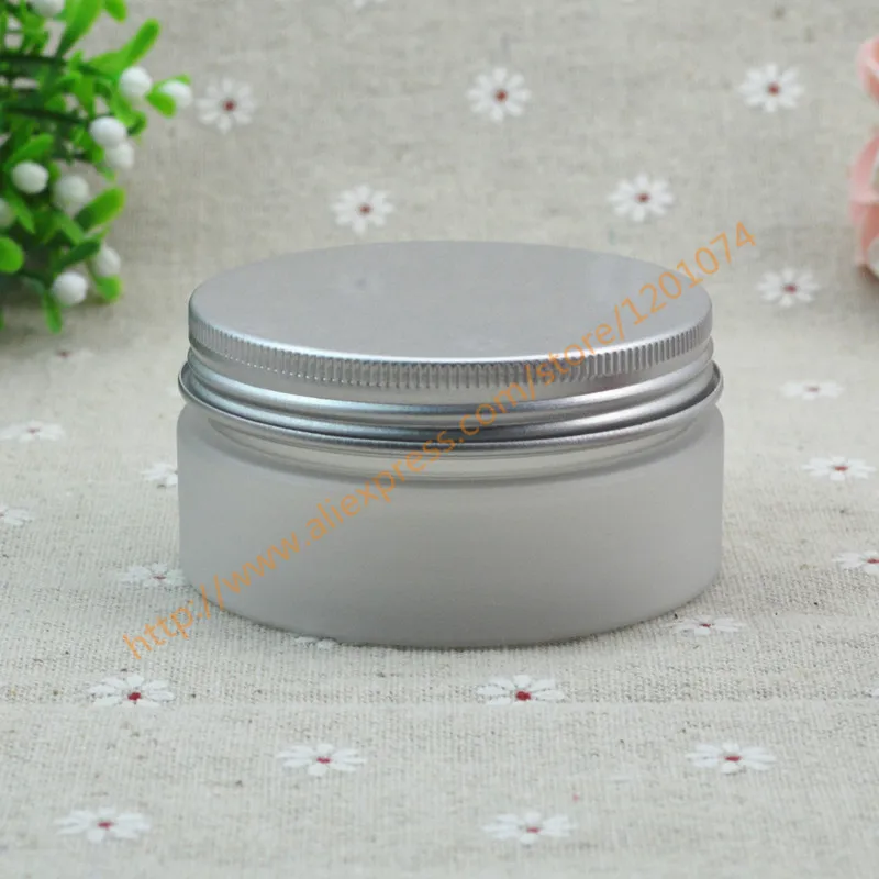 80 г прозрачная/прозрачная матовая/белая ПЭТ банка с серебряной алюминиевой