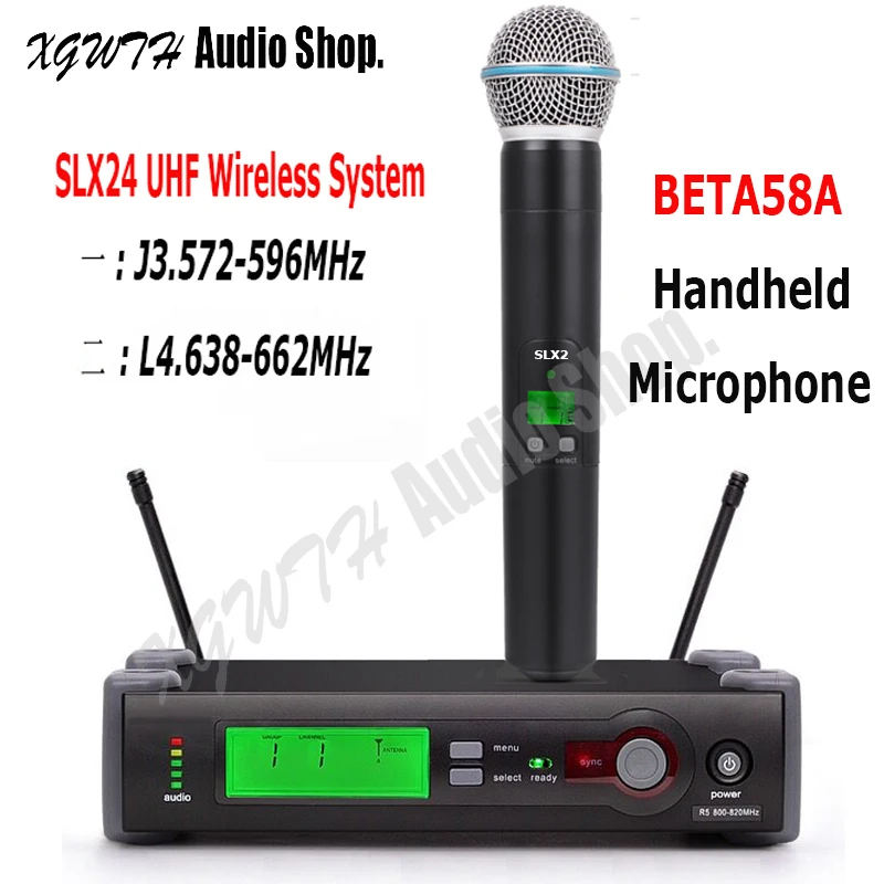 Беспроводной микрофон SLX SLX24 BETA58A UHF система BETA 58 суперкардиоидный динамический