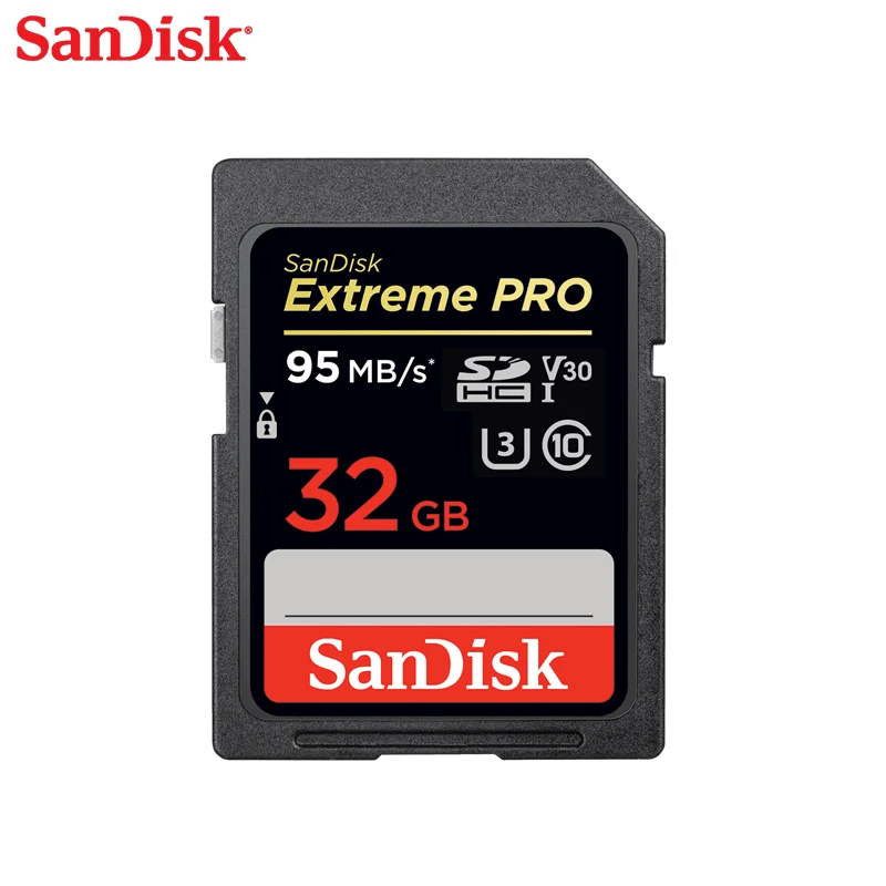 SanDisk Extreme PRO SD карты 128 ГБ 64 32 16 Карта памяти SDHC UHS-I высокое Скорость 633X class 10 95 МБ/с. V30