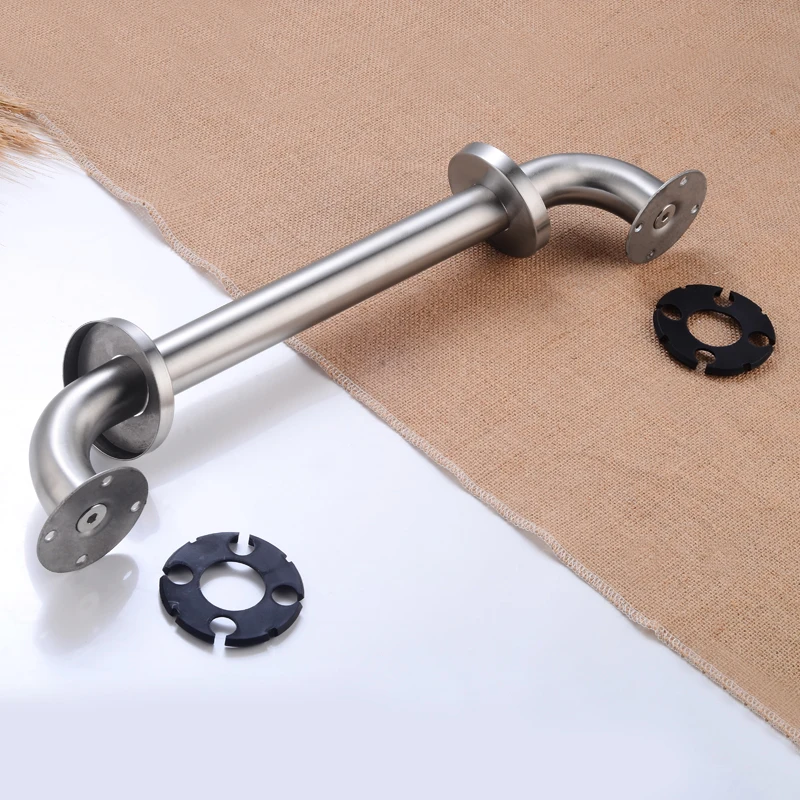 barrier free handrail stainless steel bathroom shower grab bars for elderly disabled bathtub safety handle wall mount towel rack free global shipping