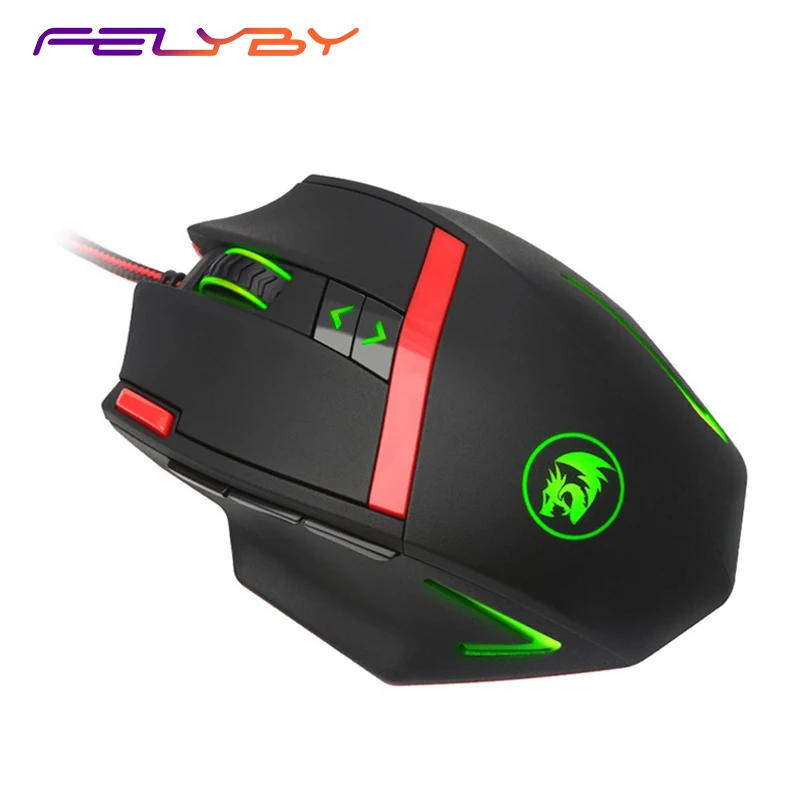 Игровая мышь FELYBY M801 Проводная программируемая 16400 точек/дюйм 9 Кнопок RGB