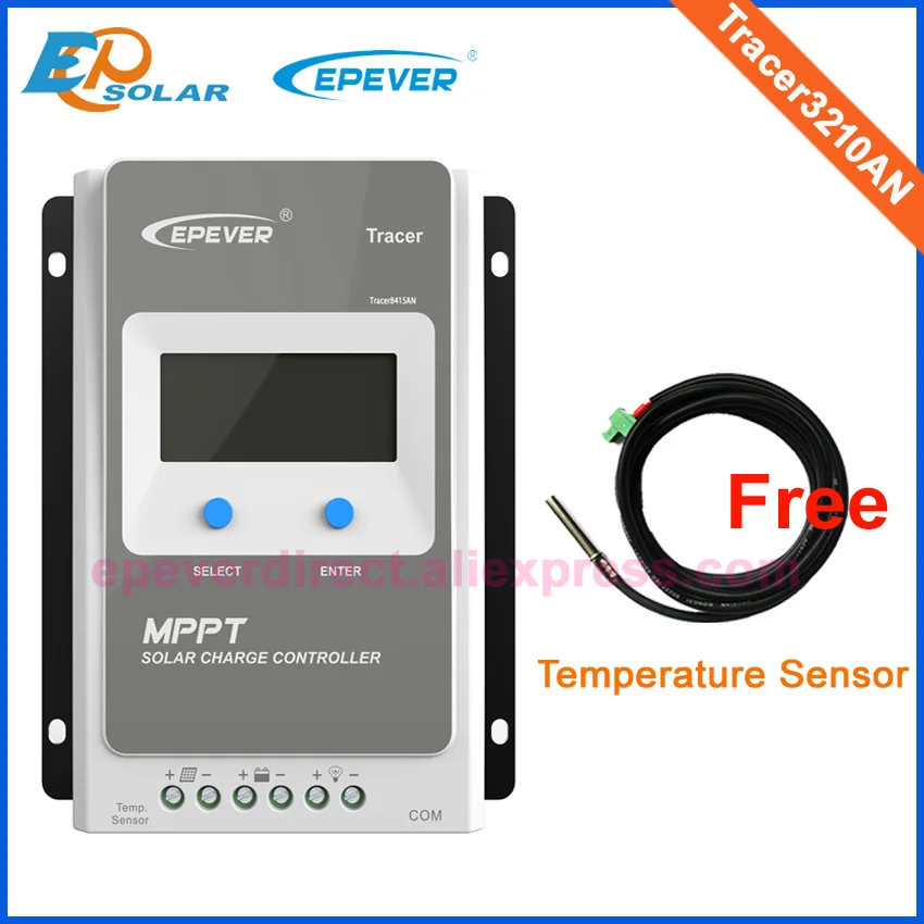 Трассировщик epever MPPT 40A 30A 20A 10A солнечное зарядное устройство контроллер lcd 12V24V авто высокая эффективность Регулятор солнечной 4210AN 3210AN 2210AN - Цвет: 3210AN with Sensor