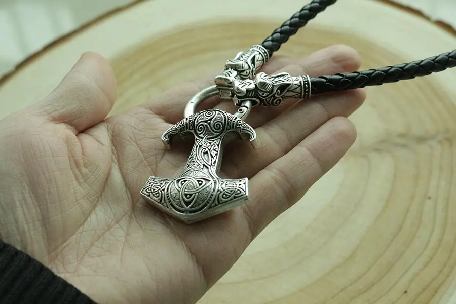 1 шт. lanseis viking кулон с вороном скандинавских языческих мужчин ожерелье Ворон Mjolnir молоток