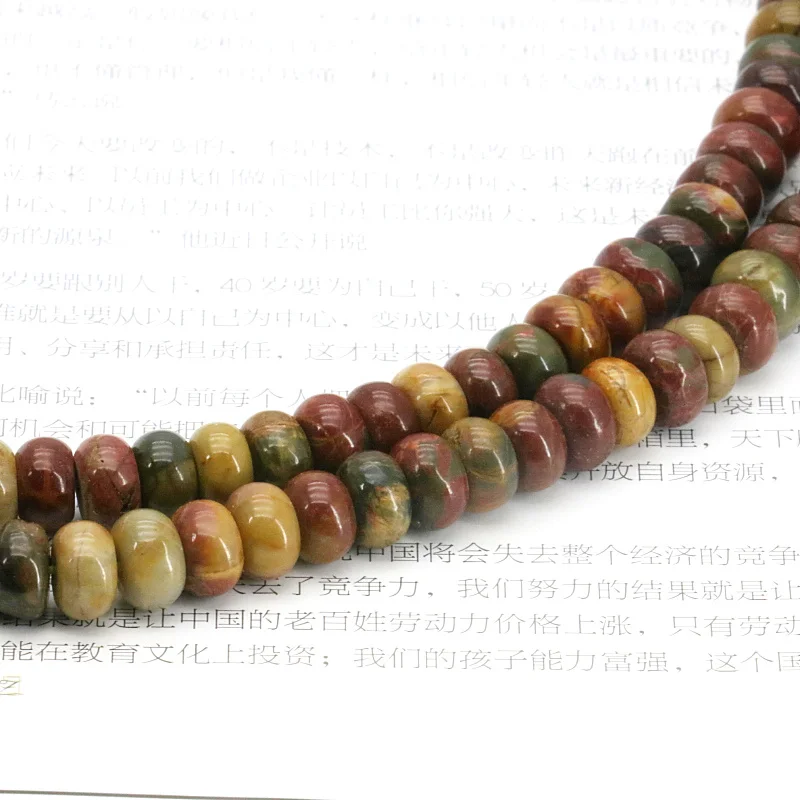 Abacus shaped multicolor picasso loose beads 5x8mm 15" DIY stone hot sale jewelry making wholesale | Украшения и аксессуары