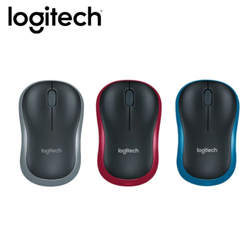 100% оригинальная беспроводная мышь Logitech M185 симметричный дизайн DPI офисный