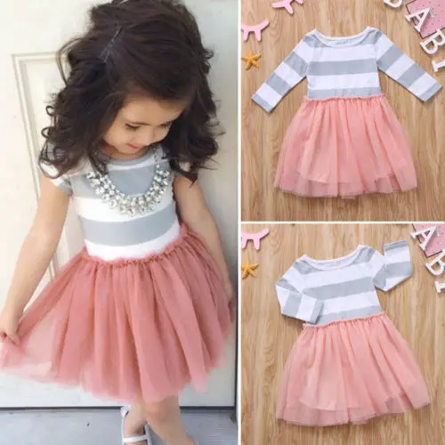 Emmababy/Детское платье принцессы с длинными рукавами и цветочным рисунком для