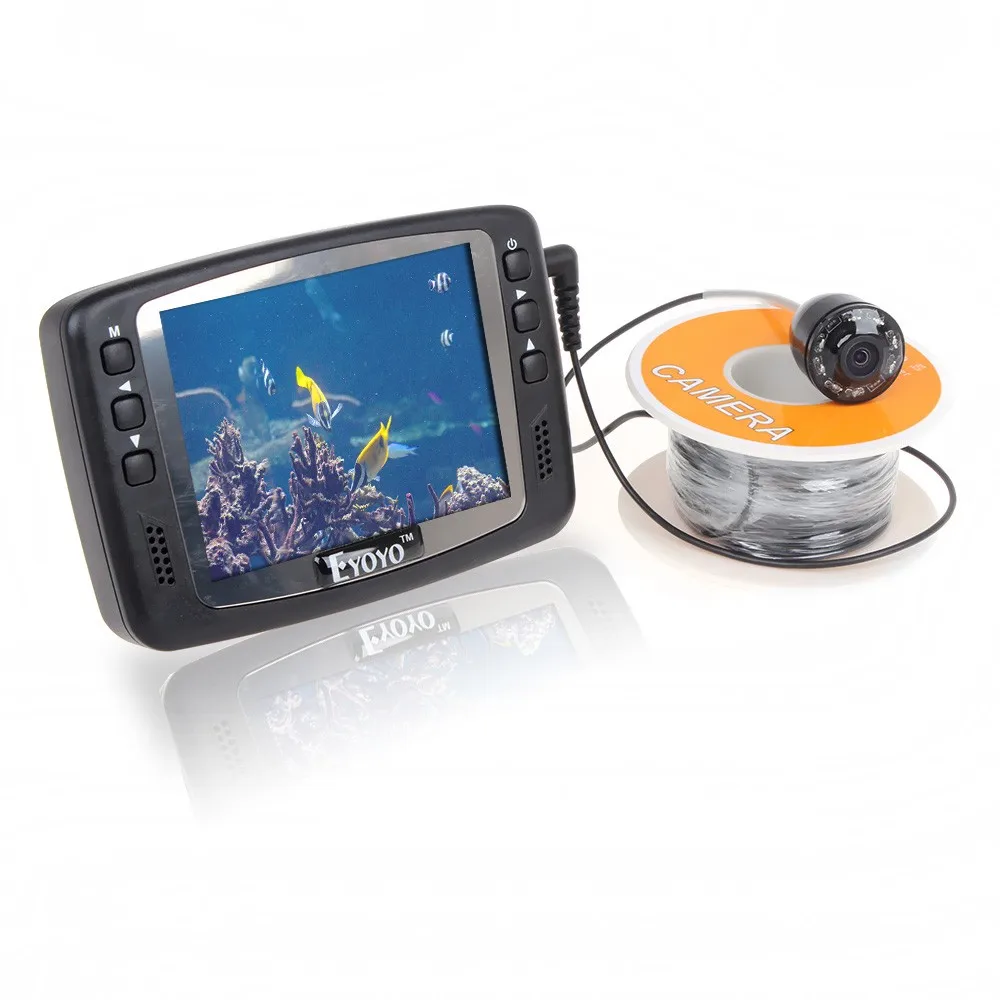 Подводная камера Eyoyo 1000TVL с 3,5 дюймовым цветным LCD монитором.15м Кабели