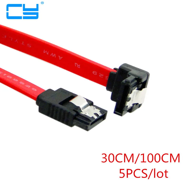 30 см 100 SATA 7pin Женский до удлинитель Кабель для передачи данных с фиксатором типа