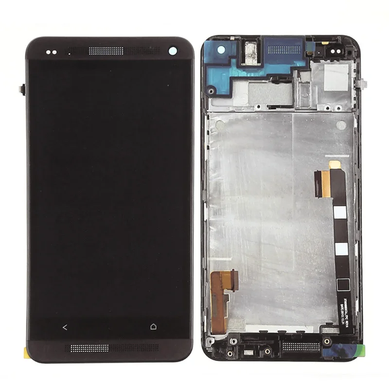 100% протестированный ЖК дисплей для htc ONE M7 с сенсорным экраном дигитайзер + рамка