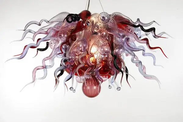 

AC 110V 220V CE UL LED Light Source European Type Italian Style Clear Blown Glass Chandelier