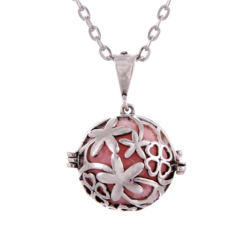 1 шт. ажурная клетка филигрань в форме цветка коробка с рассеивателем ожерелье