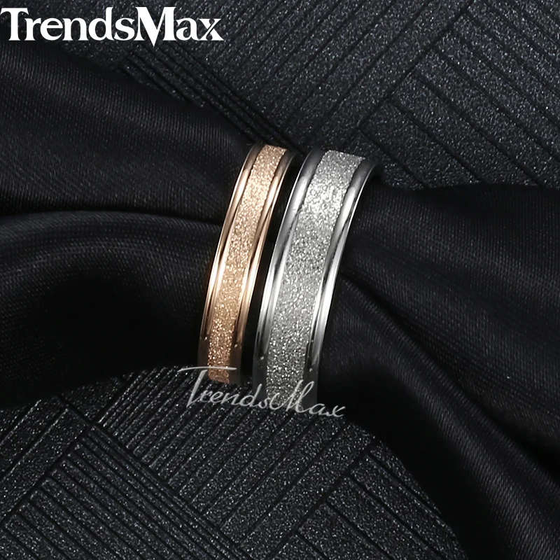 Обручальные кольца Trendsmax для мужчин и женщин кольцо из нержавеющей стали